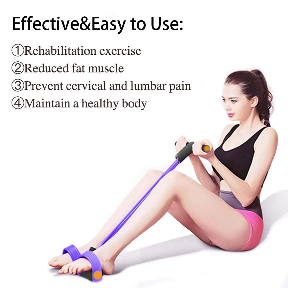 Multifunction Tension Rope, 6-Tube Elastic Yoga Pedal Puller Resistance Band.