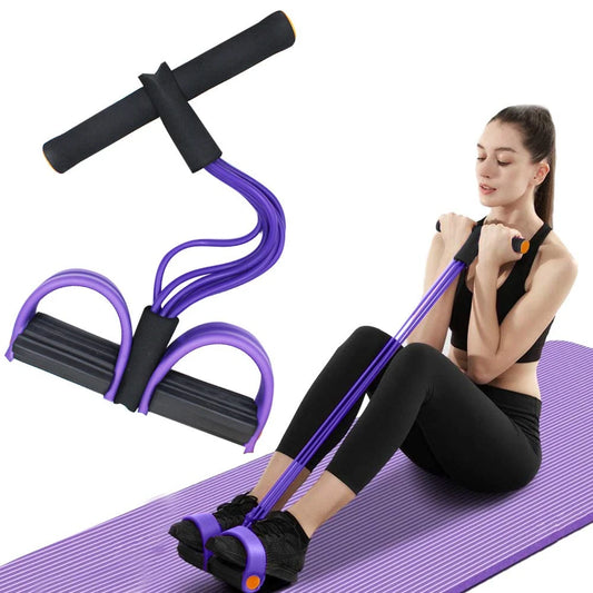 Multifunction Tension Rope, 6-Tube Elastic Yoga Pedal Puller Resistance Band.