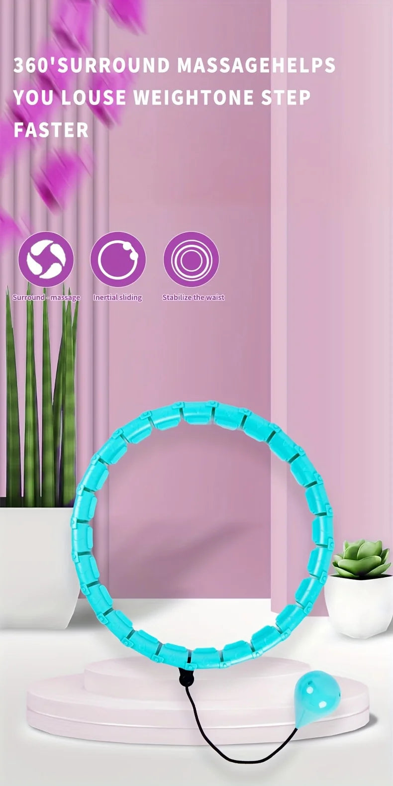 Fitness Hoop Weights to Exercise At Home .