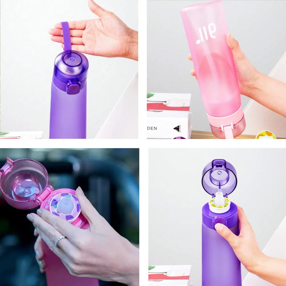Air Water Bottle With 1 Random Flavor Pods. Suitable for Outdoor Sports
