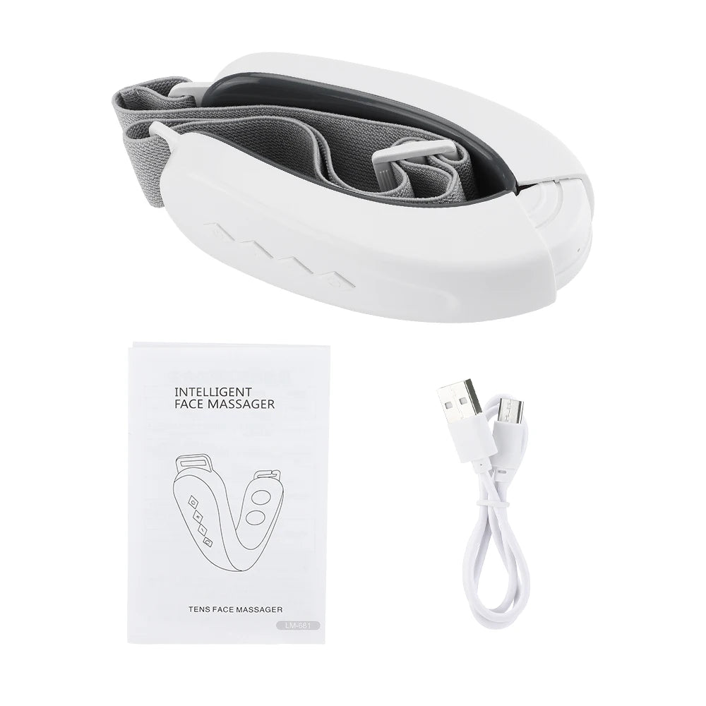 EMS Facial Lifting Device LED Face Slimming Vibration Massager Double Chin Removal