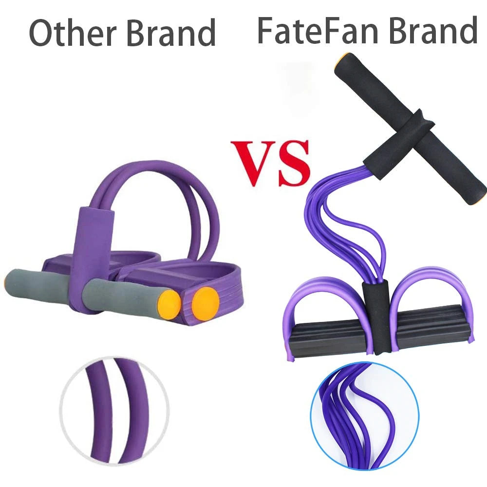 Multifunction Tension Rope, 6-Tube Elastic Yoga Pedal Puller Resistance Band.