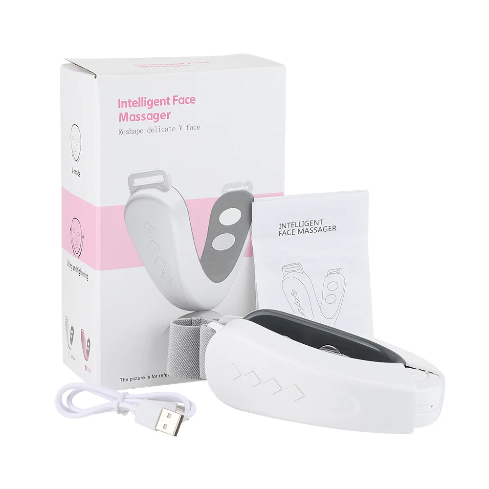 EMS Facial Lifting Device LED Face Slimming Vibration Massager Double Chin Removal