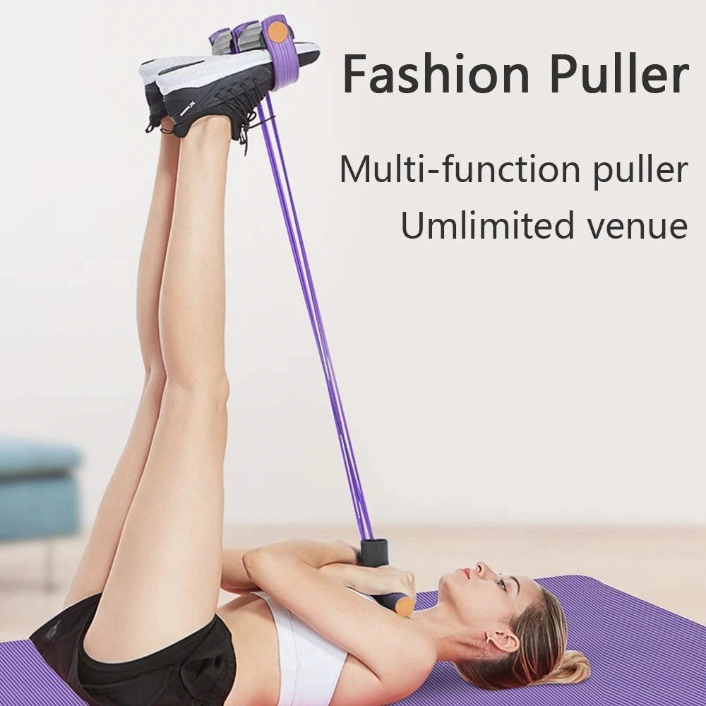 Multifunction Tension Rope, 6-Tube Elastic Yoga Pedal Puller Resistance Band.